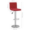 vidaXL Bancos de bar 2 pcs veludo vermelho tinto