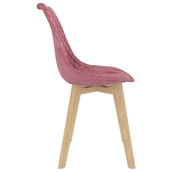 vidaXL Cadeiras de jantar 2 pcs veludo rosa