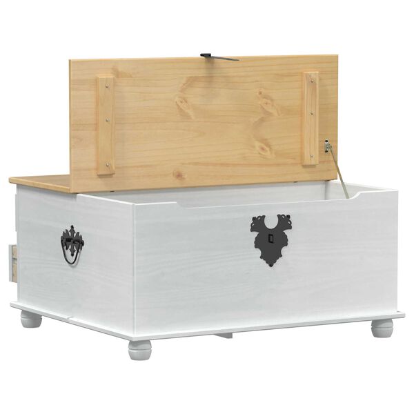 vidaXL storage box Branco 90 x 78 x 45 cm Madeira de Pinheiro S&oacute;lida