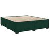 vidaXL Cama com molas/colch&atilde;o 200x200 cm veludo verde-escuro