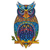 UNIDRAGON Puzzle de madeira 650 pcs Charming Owl Royal Size 35x60 cm