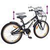 vidaXL Bicicleta Infantil 18 Polegadas para 5-7 anos Laranja e Preto