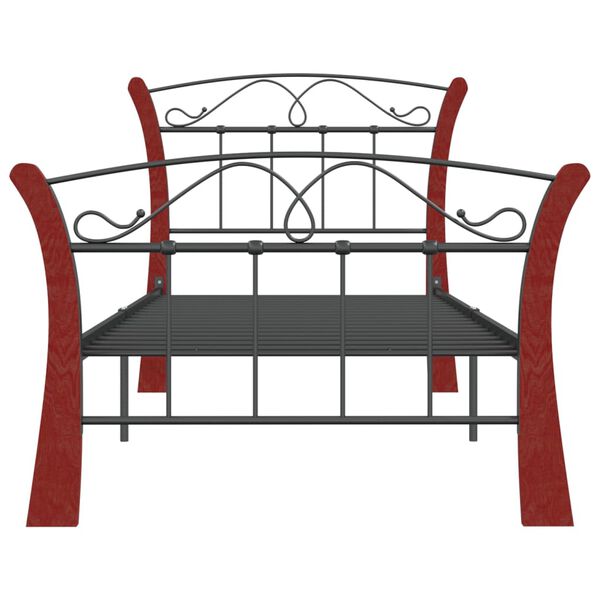 vidaXL Estrutura de cama 90x200 cm metal preto