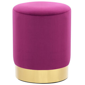 vidaXL Banco 28 x 36 cm veludo roxo e dourado