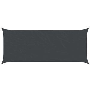 vidaXL Vela de sombra solar Preto 6 x 2,5 m 100% Poli&eacute;ster Oxford