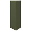 vidaXL Vaso/floreira triangular 2 pcs 30x26x75 cm a&ccedil;o verde-azeitona