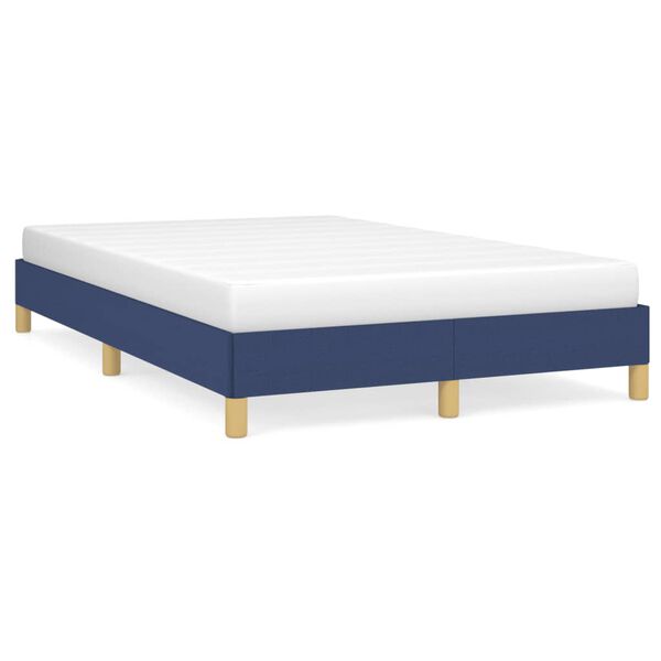 vidaXL Estrutura de cama sem colchão 120x190 cm tecido azul