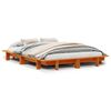 vidaXL Cama sem colch&atilde;o 120x190 cm madeira pinho maci&ccedil;a castanho-mel