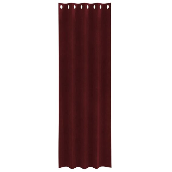 vidaXL Cortinas opacas 2 pcs Vinho Vermelho 140 x 260 cm Veludo