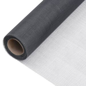 vidaXL Rede mosquiteira em fibra de vidro 60x500 cm cinzento