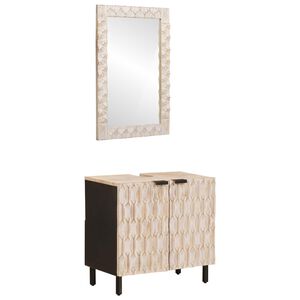 vidaXL Conjuntos de Banheiro com porta Acabamento em Wash Branco