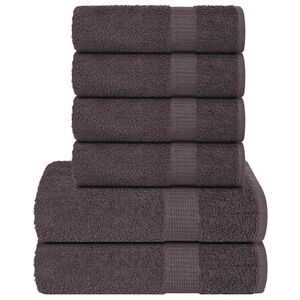 vidaXL 6pcs Conjunto de toalhas FROGN 360 g/m&sup2; antracite