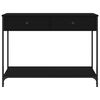 vidaXL Mesa consola 100x34,5x75 cm derivados de madeira preto