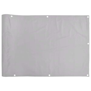 vidaXL Tela de privacidade para varanda 500x120 cm PVC cinzento