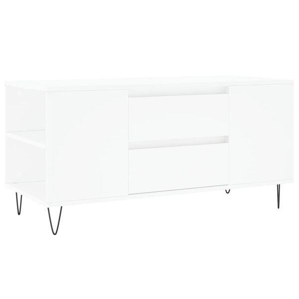 vidaXL Mesa de centro 102x44,5x50 cm derivados de madeira branco