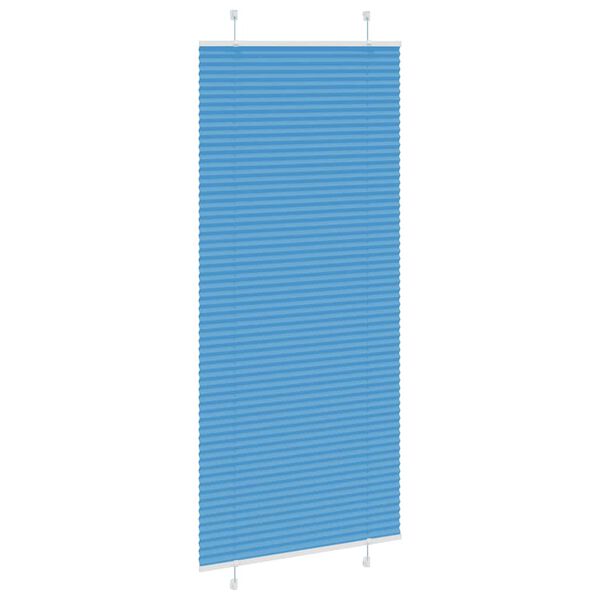 vidaXL Azul Plissada Cega 95x200 cm Largura Tecido 94,4 cm Poli&eacute;ster