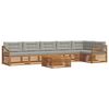 vidaXL Conjunto de Sof&aacute;s para Exterior 7 unid. Cinza Natural e Claro