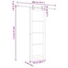vidaXL Porta Deslizante ORKDAL Natural e Preto 78 x 232 cm