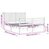 vidaXL Estrutura de cama com cabeceira 160x200 cm madeira maci&ccedil;a