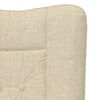 vidaXL poltrona Creme 63 x 67 x 94 cm Tecido e contraplacado