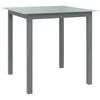 vidaXL Mesa de jardim em alum&iacute;nio e vidro 80x80x74 cm cinzento-claro