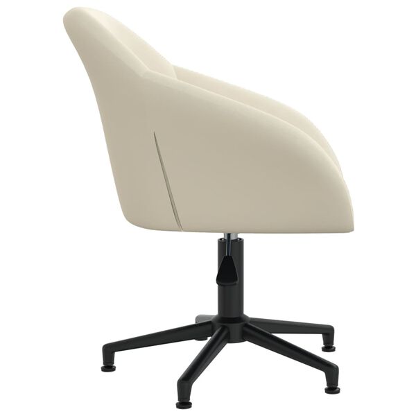 vidaXL Cadeiras de jantar girat&oacute;rias 2 pcs veludo cor creme