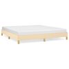 vidaXL Estrutura de cama sem colch&atilde;o 180x200 cm tecido cor creme