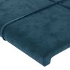 vidaXL Cabeceira Azul Escuro 90x5x118/128 cm Veludo