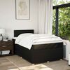 vidaXL Cama boxspring com colch&atilde;o 120x190 cm tecido preto