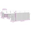 vidaXL 7 pcs conjunto sof&aacute;s p/ jardim c/ almofad&otilde;es vime PE cinzento