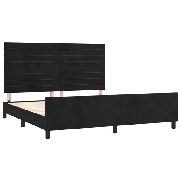 vidaXL Estrutura de cama sem colch&atilde;o 160x200 cm veludo preto