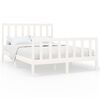 vidaXL Cama sem colch&atilde;o 140x200 cm madeira de pinho maci&ccedil;a branco