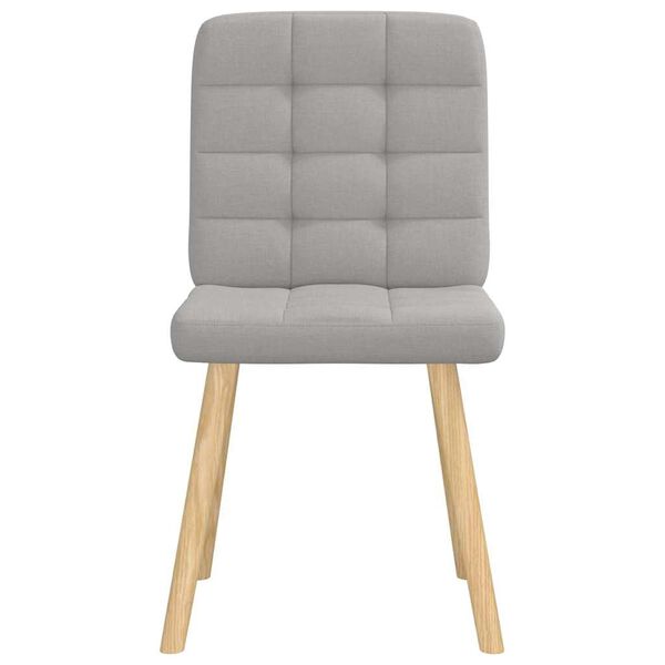 vidaXL Cadeiras de jantar 4 pcs tecido cinza nuvem