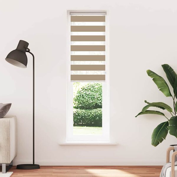 vidaXL Cortina de zebra 55x230 cm largura do tecido 50,9 cm poli&eacute;ster