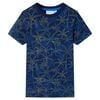 vidaXL T-shirt infantil azul-escuro 104