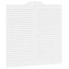 vidaXL Portas de batente design de persiana 1-Par 100x100 cm branco