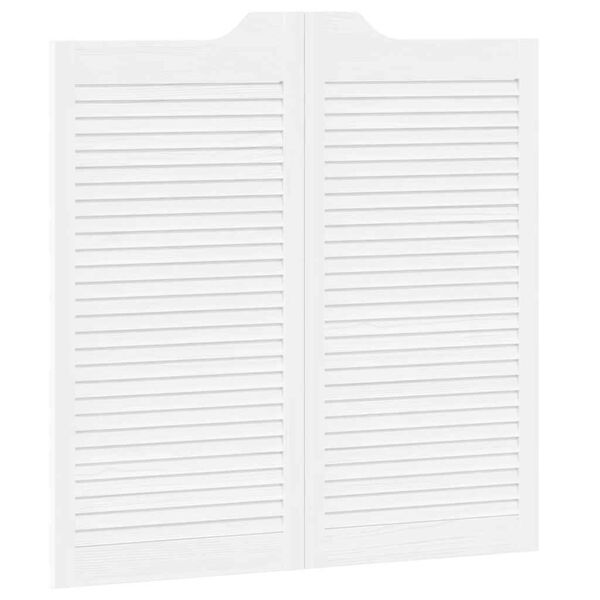 vidaXL Portas de batente design de persiana 1-Par 100x100 cm branco