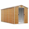 vidaXL Abrigo de jardim 191x385x198 cm aço galvanizado castanho-claro