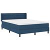 vidaXL Cama Box com colch&atilde;o com cabeceira Azul 190 x 140 cm Poli&eacute;ster