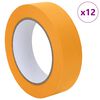 vidaXL Fitas de M&aacute;scara para Pintores 12 pcs Amarelo 30mm x 50m Papel