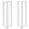 vidaXL P&eacute;s de mesa de bar em forma de T, 2 pe&ccedil;as, branco, 40x35x(110-111) cm, a&ccedil;o