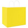 vidaXL Sacos de papel 250 unid com al&ccedil;as amarelo 32x22x28 cm