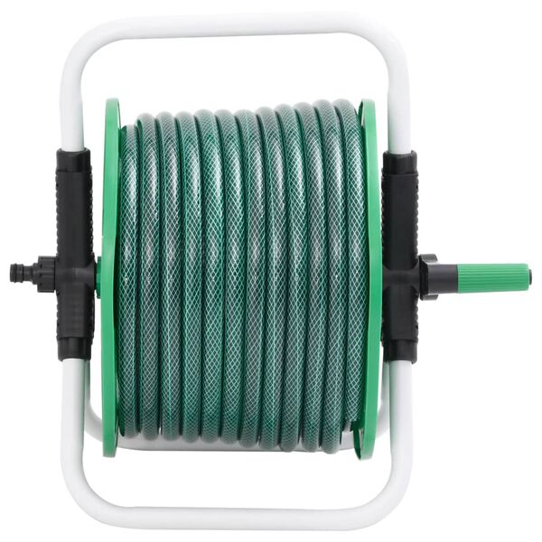 vidaXL Enrolador independente com mangueira de 20 m PVC verde
