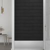 vidaXL Painel de parede 12 pcs 60x15 cm veludo 1,08 m² preto