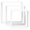 vidaXL Prateleiras de parede em forma de cubo 3 pcs MDF branco