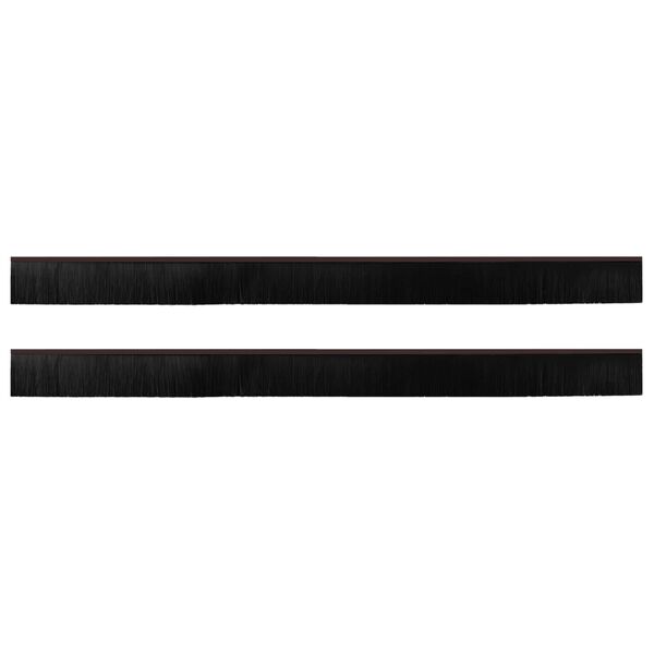 vidaXL Selos de Escovas para Porta Auto-adesivos 2 pcs Castanho 100 cm