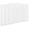 vidaXL Cesto gabi&atilde;o arqueado 400x30x220/240 cm ferro galvanizado