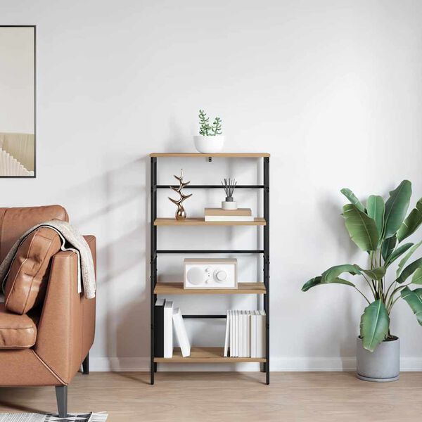 vidaXL Estante Carvalho Artesanal 60 x 29,5 x 115 cm