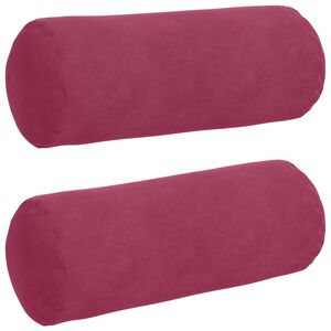vidaXL Almofadas de Apoio 2 pcs Vinho Vermelho &Oslash; 15 x 40 cm