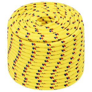 vidaXL Corda utilit&aacute;ria multiusos 12 mm 50 m Amarelo PP
